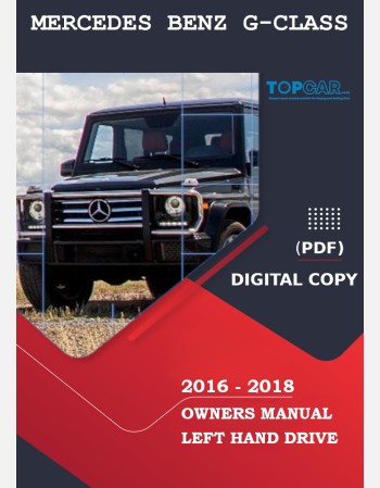 mercedes benz g-class 2016 2017 2018 owners manual